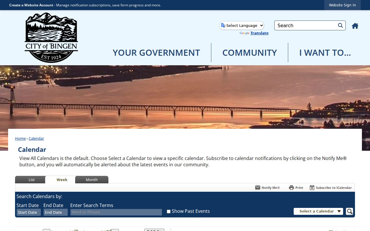 Bingen court records contrasted with the official city council page